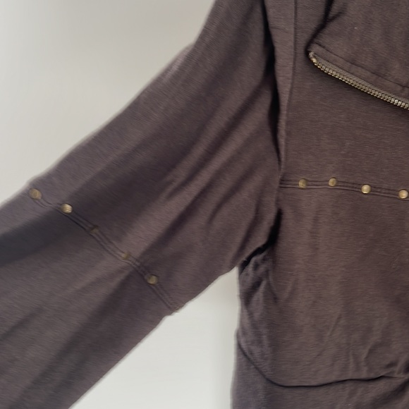 Maha Devi bamboo crop jacket - Dark brown - Size M - Picture 4 of 5